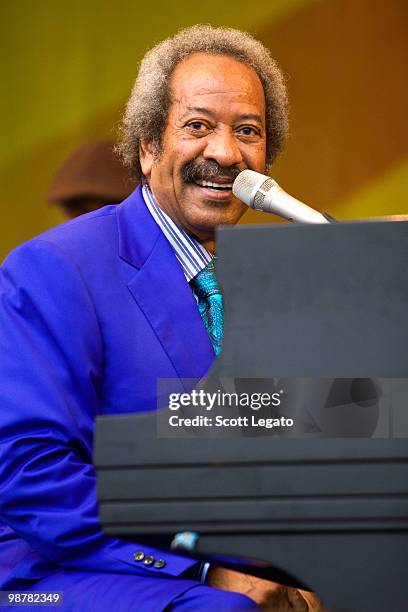 Allen Toussaint performs during the 41st Annual New Orleans Jazz & Heritage Festival Presented by Shell at the Fair Grounds Race Course on April 30,...