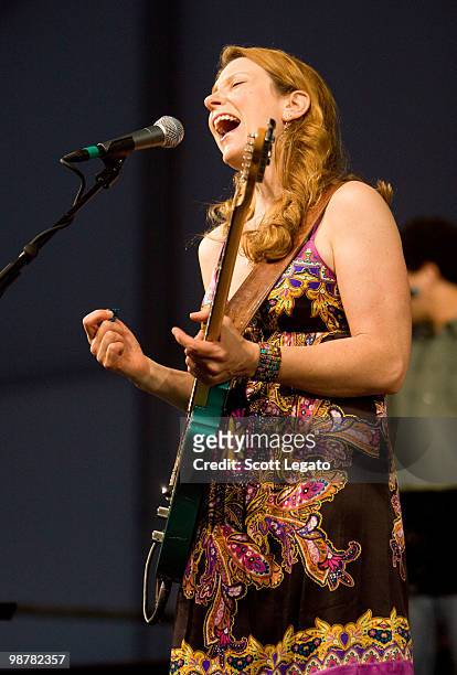 Susan Tedeschi performs during the 41st Annual New Orleans Jazz & Heritage Festival Presented by Shell at the Fair Grounds Race Course on April 30,...