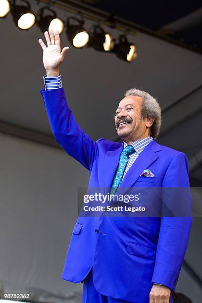 Allen Toussaint performs during the 41st Annual New Orleans Jazz & Heritage Festival Presented by Shell at the Fair Grounds Race Course on April 30,...