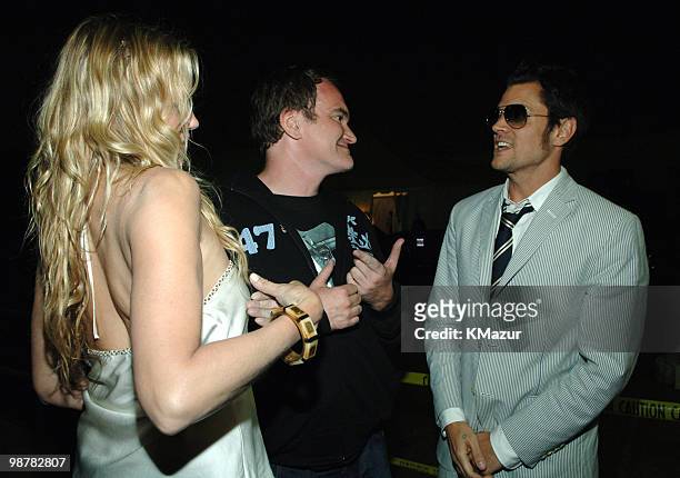 Daryl Hannah, Quentin Tarantino and Johnny Knoxville