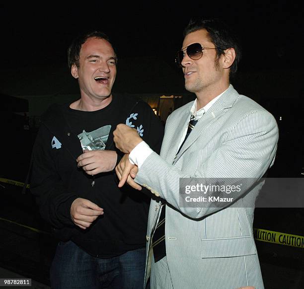 Quentin Tarantino and Johnny Knoxville