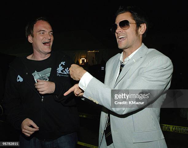 Quentin Tarantino and Johnny Knoxville