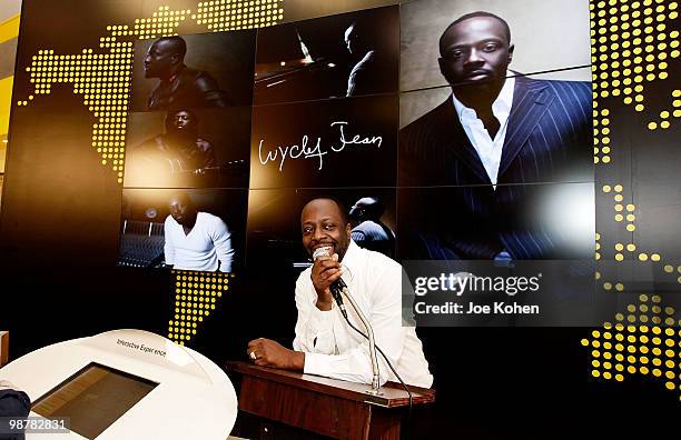 Musician Wyclef Jean attends the Western Union "Returns the Love" to Mothers meet and greet at 1440 Broadway on May 1, 2010 in New York City.