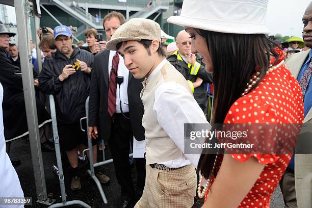 Pete Wentz and Ashlee Simpson-Wentz attend the 136th Kentucky Derby on May 1, 2010 in Louisville, Kentucky.