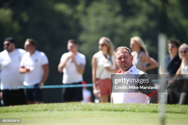 Scott Quinnell during the 2018 'Celebrity Cup' at Celtic Manor Resort on June 30, 2018 in Newport, Wales.