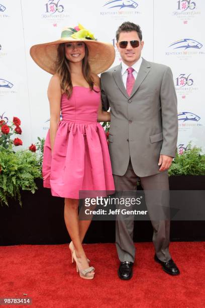Nick Lachey and Vanessa Milano attend the 136th Kentucky Derby on May 1, 2010 in Louisville, Kentucky.