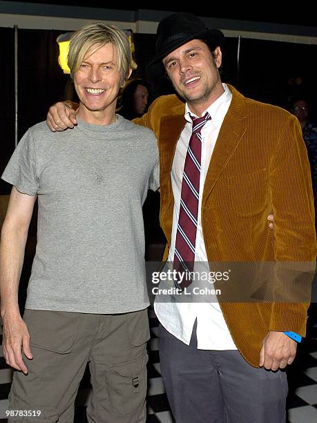 David Bowie and Johnny Knoxville
