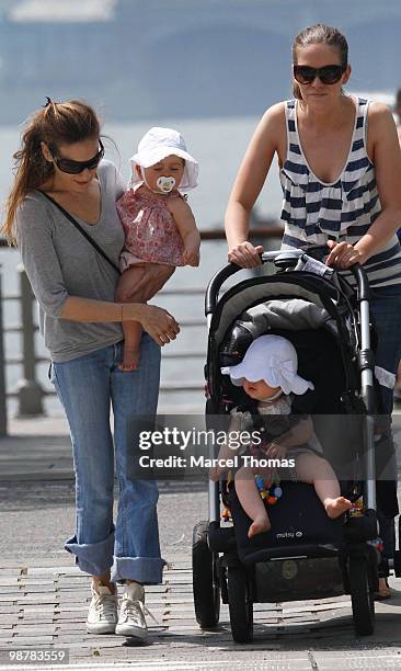 Sarah Jessica Parker, twin daughters Marion Broderick and Tabitha Broderick are seen out and about in the west village on May 1, 2010 in New York,...