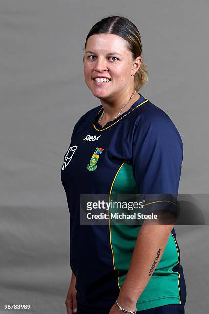 Charlize van der Westhuizen of South Africa Women's ICC T20 World Cup Squad on May 1, 2010 in St Kitts, Saint Kitts And Nevis.