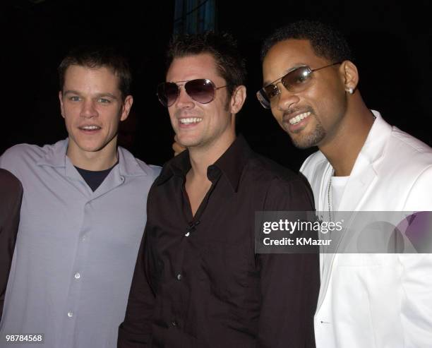 Matt Damon, Johnny Knoxville and Will Smith