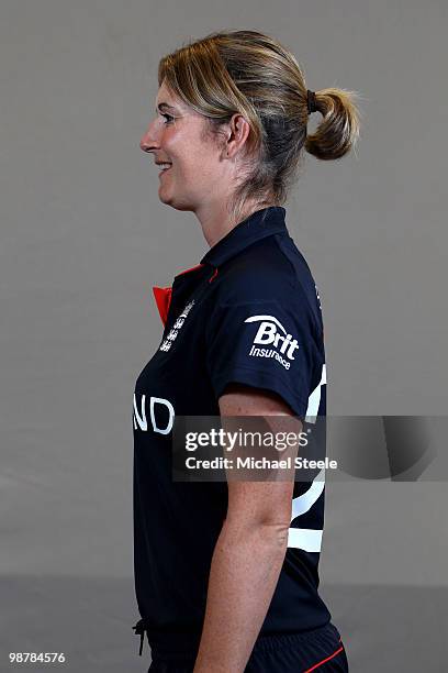 Charlotte Edwards captain of England ICC T20 World Cup squad on May 1, 2010 in St Kitts, Saint Kitts And Nevis.