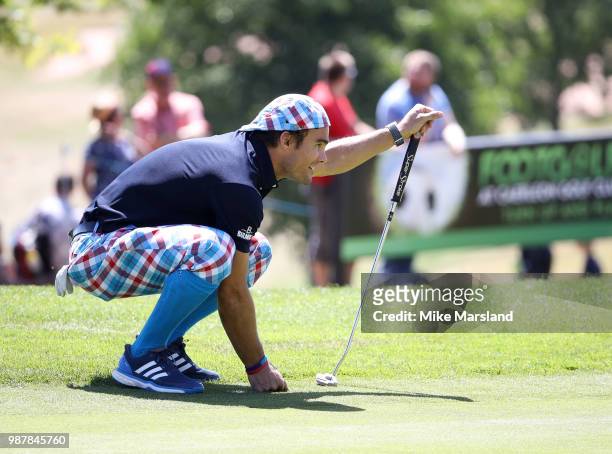 Max Evans during the 2018 'Celebrity Cup' at Celtic Manor Resort on June 30, 2018 in Newport, Wales.