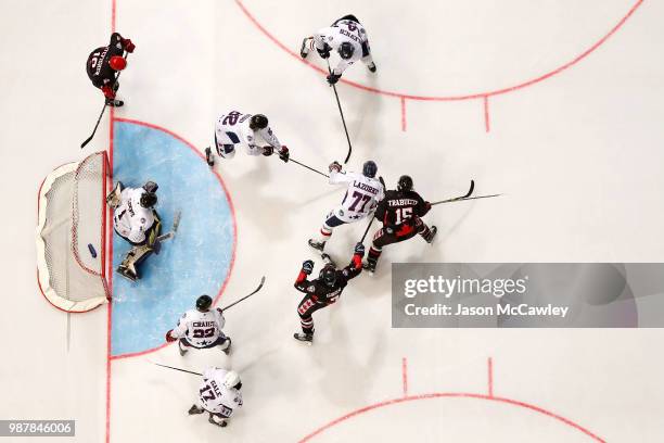 General view during the Ice Hockey Classic between the United States of America and Canada at Qudos Bank Arena on June 30, 2018 in Sydney, Australia.