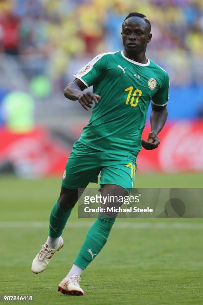 Sadio Mane of Senegal during the 2018 FIFA World Cup Russia group H match between Senegal and Colombia at Samara Arena on June 28, 2018 in Samara,...