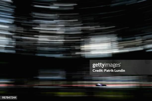 Brendon Hartley of New Zealand driving the Scuderia Toro Rosso STR13 Honda on track during final practice for the Formula One Grand Prix of Austria...