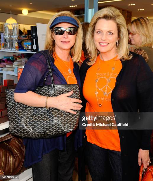 Kathy Hilton and Nancy Davis attend the Race To Erase MS fundraiser held at Kitson on Melrose to kick off May as multiple sclerosis awareness month...