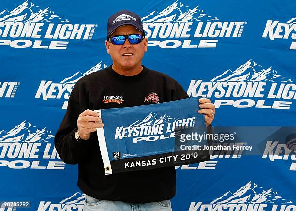 Ron Hornaday driver of the Longhorn Steakhouse Chevrolet wins the pole for the NASCAR Camping World Truck Series O'Reilly Auto Parts 250 on May 1,...