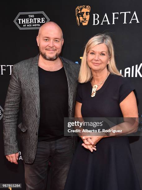 Artist Lincoln Townley and BAFTA LA CEO, Chantal Rickards attend the BAFTA Student Film Awards presented by Global Student Accommodation on June 29,...