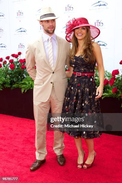 Jesse Spencer and Chrishell Stause attend the 136th Kentucky Derby on May 1, 2010 in Louisville, Kentucky.