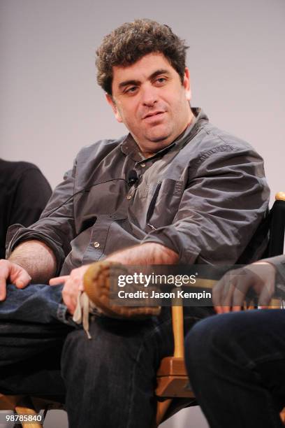 Filmmaker Eugene Jarecki speaks onstage at Tribeca Talks: "Freakonomics" during the 2010 Tribeca Film Festival at the DGA on May 1, 2010 in New York...