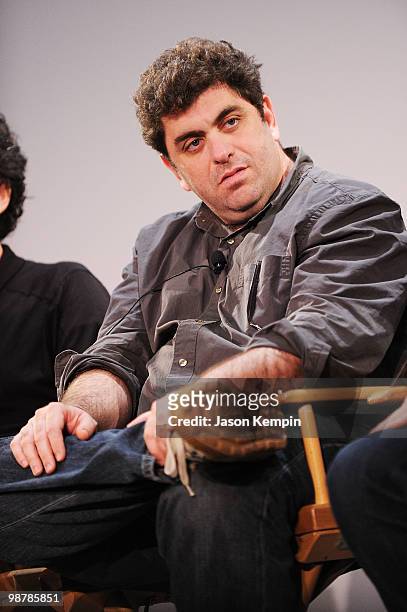 Filmmaker Eugene Jarecki speaks onstage at Tribeca Talks: "Freakonomics" during the 2010 Tribeca Film Festival at the DGA on May 1, 2010 in New York...