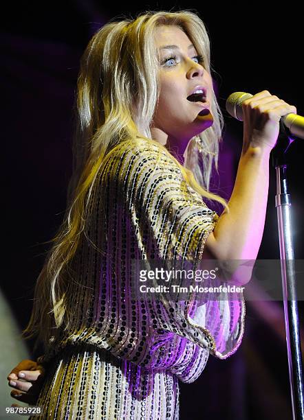 Julianne Hough performs in advance of her new release at Sleep Train Pavilion on April 30, 2010 in Concord, California.