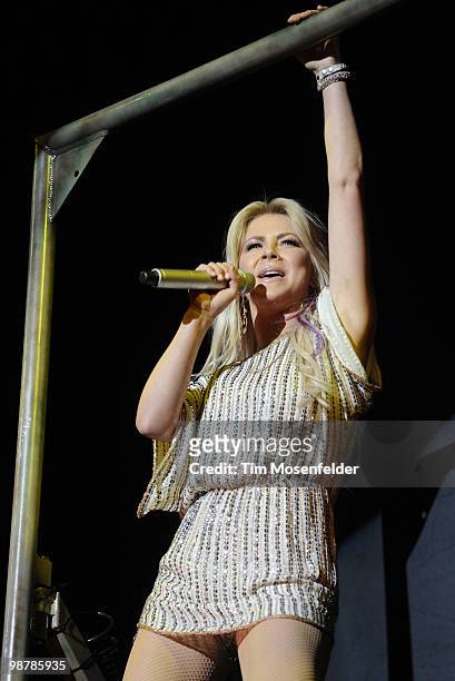 Julianne Hough performs in advance of her new release at Sleep Train Pavilion on April 30, 2010 in Concord, California.