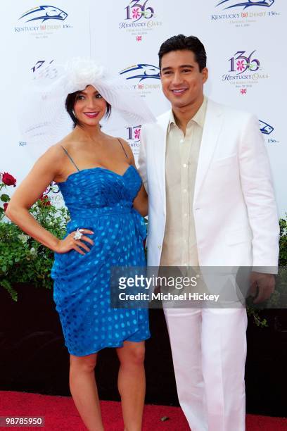 Courtney Mazza and Mario Lopez attend the 136th Kentucky Derby on May 1, 2010 in Louisville, Kentucky.