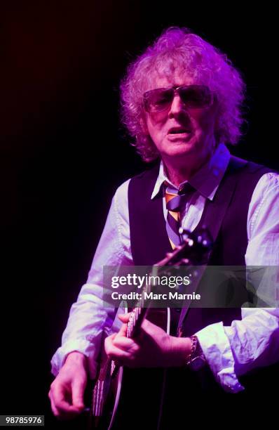 Ian Hunter performs on stage at HMV Picture House on May 1, 2010 in Edinburgh, Scotland.