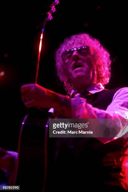 Ian Hunter performs on stage at HMV Picture House on May 1, 2010 in Edinburgh, Scotland.