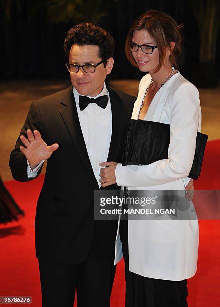 Director J.J. Abrams and his wife Katie McGrath arrive for the 2010 White House Correspondents Dinner May 1, 2010 at a hotel in Washington, DC. AFP...