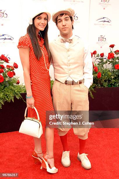 Ashlee Simpson and Pete Wentz attends the 136th Kentucky Derby on May 1, 2010 in Louisville, Kentucky.