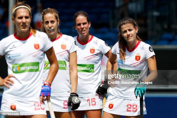 Xantal Gina of Spain Women, Maria Lopez of Spain Women, Maialen Garcia of Spain Women, Lucia Jimenez of Spain Women during the Rabobank 4-Nations...