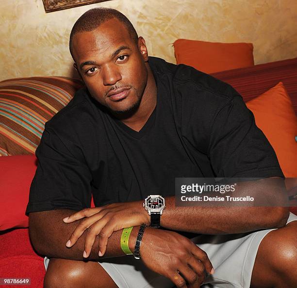 Dwight Freeney attends TAO Beach at the Venetian on May 1, 2010 in Las Vegas, Nevada.