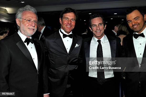 Wolf Blitzer, Dennis Quaid, Jeff Probst, and Seth McFarlane attend the TIME/CNN/People/Fortune 2010 White House Correspondents' dinner pre-party at...