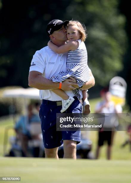 Mike Tindall and Mia Tindall during the 2018 'Celebrity Cup' at Celtic Manor Resort on June 30, 2018 in Newport, Wales.