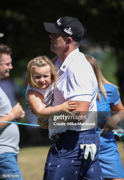 Mike Tindall and Mia Tindall during the 2018 'Celebrity Cup' at Celtic Manor Resort on June 30, 2018 in Newport, Wales.