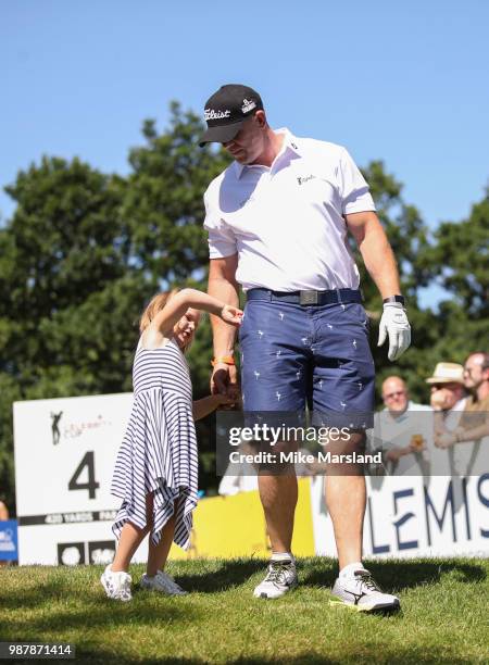 Mike Tindall and Mia Tindall during the 2018 'Celebrity Cup' at Celtic Manor Resort on June 30, 2018 in Newport, Wales.