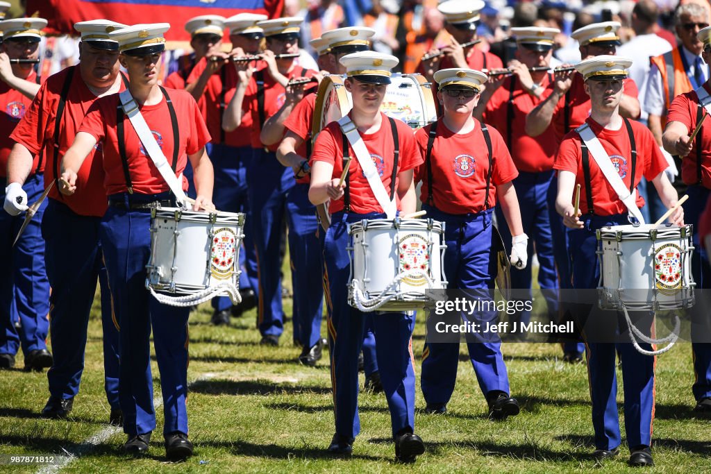 Arlene Foster Leads The Grand Orange Lodge Of Scotland Parade
