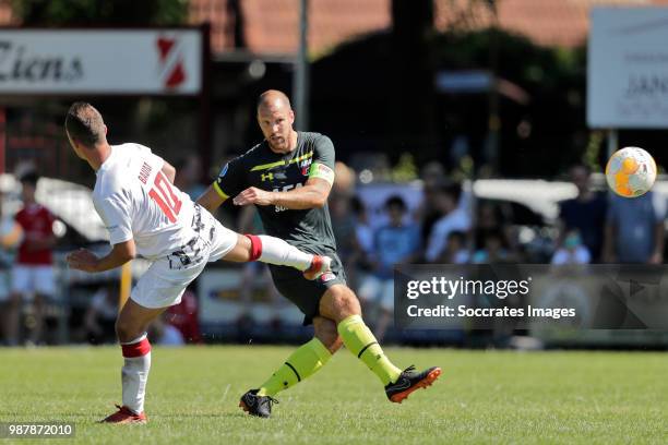 Ron Vlaar of AZ Alkmaar during the match between Regioselectie Amersfoort v AZ Alkmaar at the Sportpark Kleinhoven on June 30, 2018 in Amersfoort...