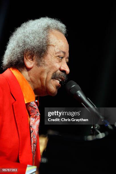 Allen Toussaint performs at the 2010 New Orleans Jazz & Heritage Festival Presented By Shell at the Fair Grounds Race Course on May 1, 2010 in New...