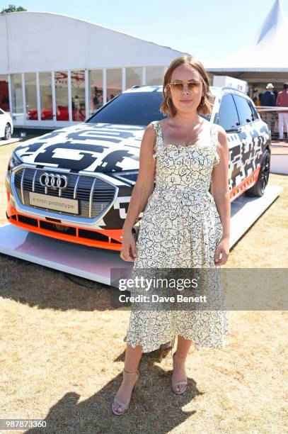 Tanya Burr attends the Audi Polo Challenge at Coworth Park Polo Club on June 30, 2018 in Ascot, England.