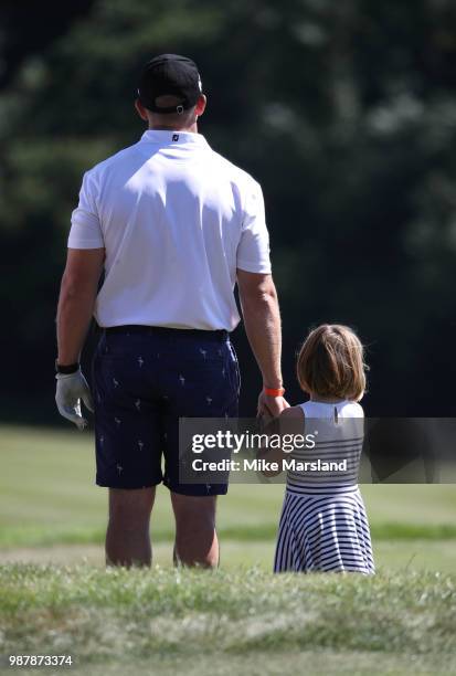 Mike Tindall and Mia Tindall during the 2018 'Celebrity Cup' at Celtic Manor Resort on June 30, 2018 in Newport, Wales.