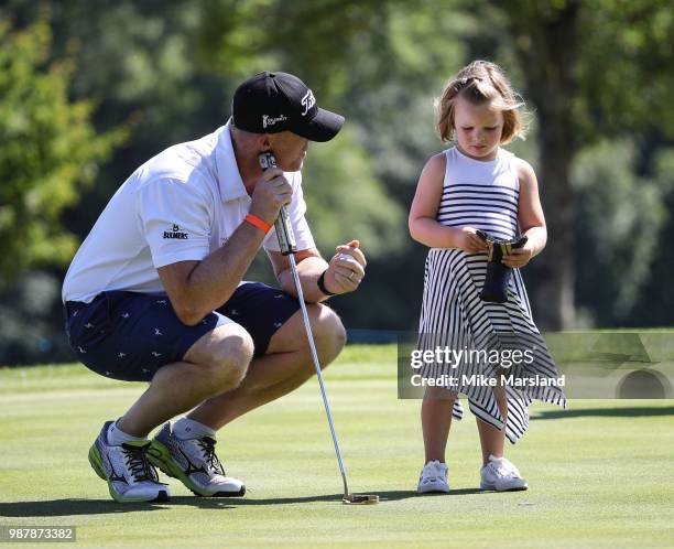 Mike Tindall and Mia Tindall during the 2018 'Celebrity Cup' at Celtic Manor Resort on June 30, 2018 in Newport, Wales.