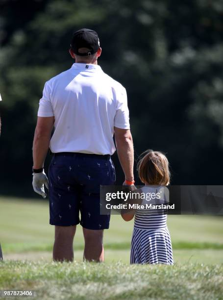 Mike Tindall and Mia Tindall during the 2018 'Celebrity Cup' at Celtic Manor Resort on June 30, 2018 in Newport, Wales.