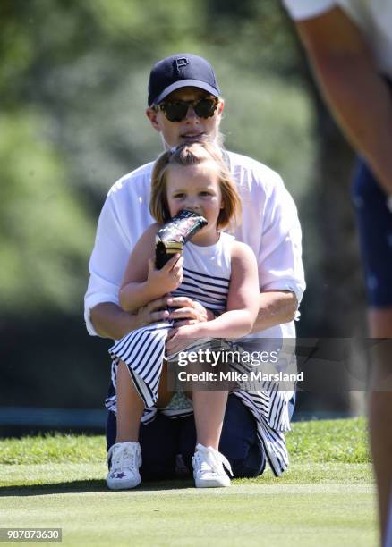 Mia Tindall and Zara Tindall during the 2018 'Celebrity Cup' at Celtic Manor Resort on June 30, 2018 in Newport, Wales.