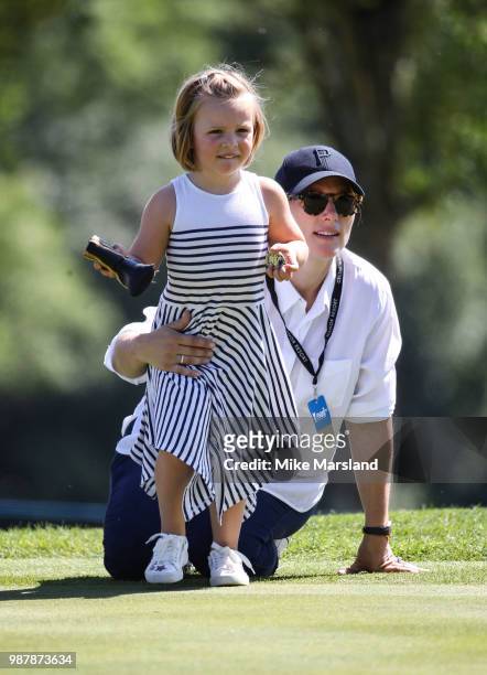 Mia Tindall and Zara Tindall during the 2018 'Celebrity Cup' at Celtic Manor Resort on June 30, 2018 in Newport, Wales.