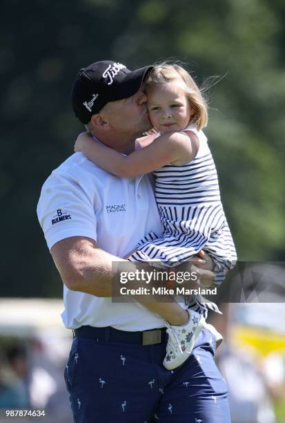 Mike Tindall and Mia Tindall during the 2018 'Celebrity Cup' at Celtic Manor Resort on June 30, 2018 in Newport, Wales.