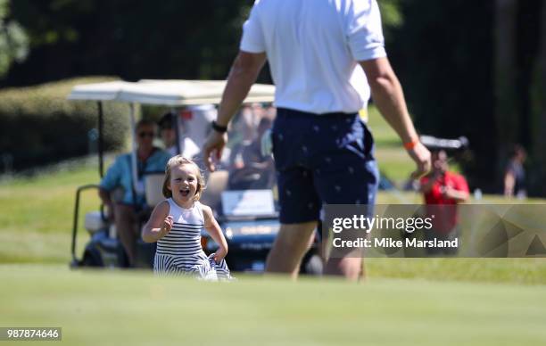 Mike Tindall and Mia Tindall during the 2018 'Celebrity Cup' at Celtic Manor Resort on June 30, 2018 in Newport, Wales.