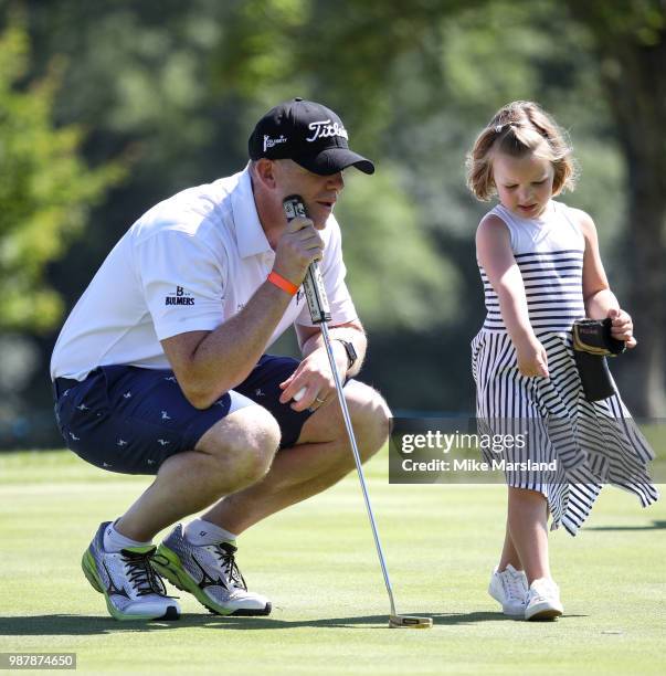 Mike Tindall and Mia Tindall during the 2018 'Celebrity Cup' at Celtic Manor Resort on June 30, 2018 in Newport, Wales.